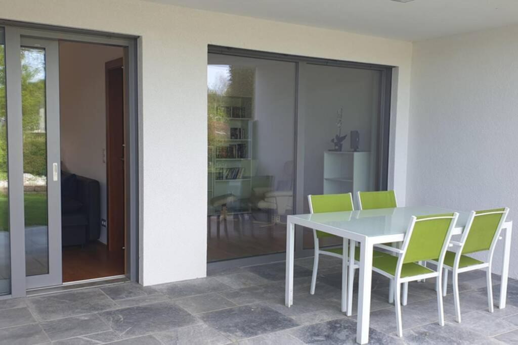 Ferienwohnung Comfy Plaza Aurolzmunster Exterior foto